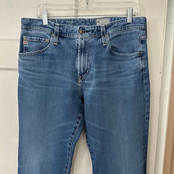 AG Adriano Goldschmied Jeans The Graduate Mens Size 34 Regular Blue Tailored Leg - Picture 4 of 9